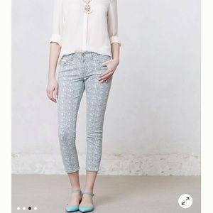 NWOT Anthropologie Pilcro Slim Printed Crop Jeans